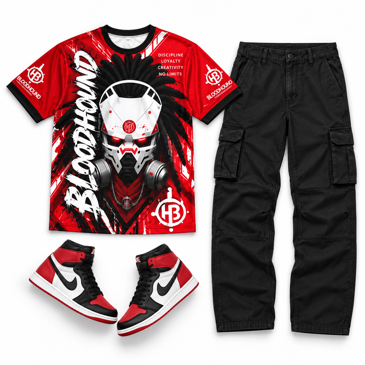Bloodhound Design 01 with coordinated sneakers