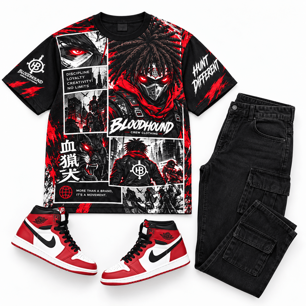 Bloodhound Manga Legacy with coordinated sneakers